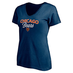 Chicago Bears Women's Depth Chart V-Neck T-Shirt Navy - NFL