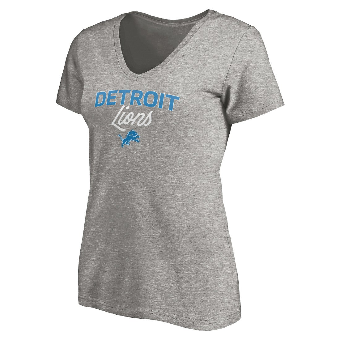 Detroit Lions Women's Depth Chart V-Neck T-Shirt Gray - NFL