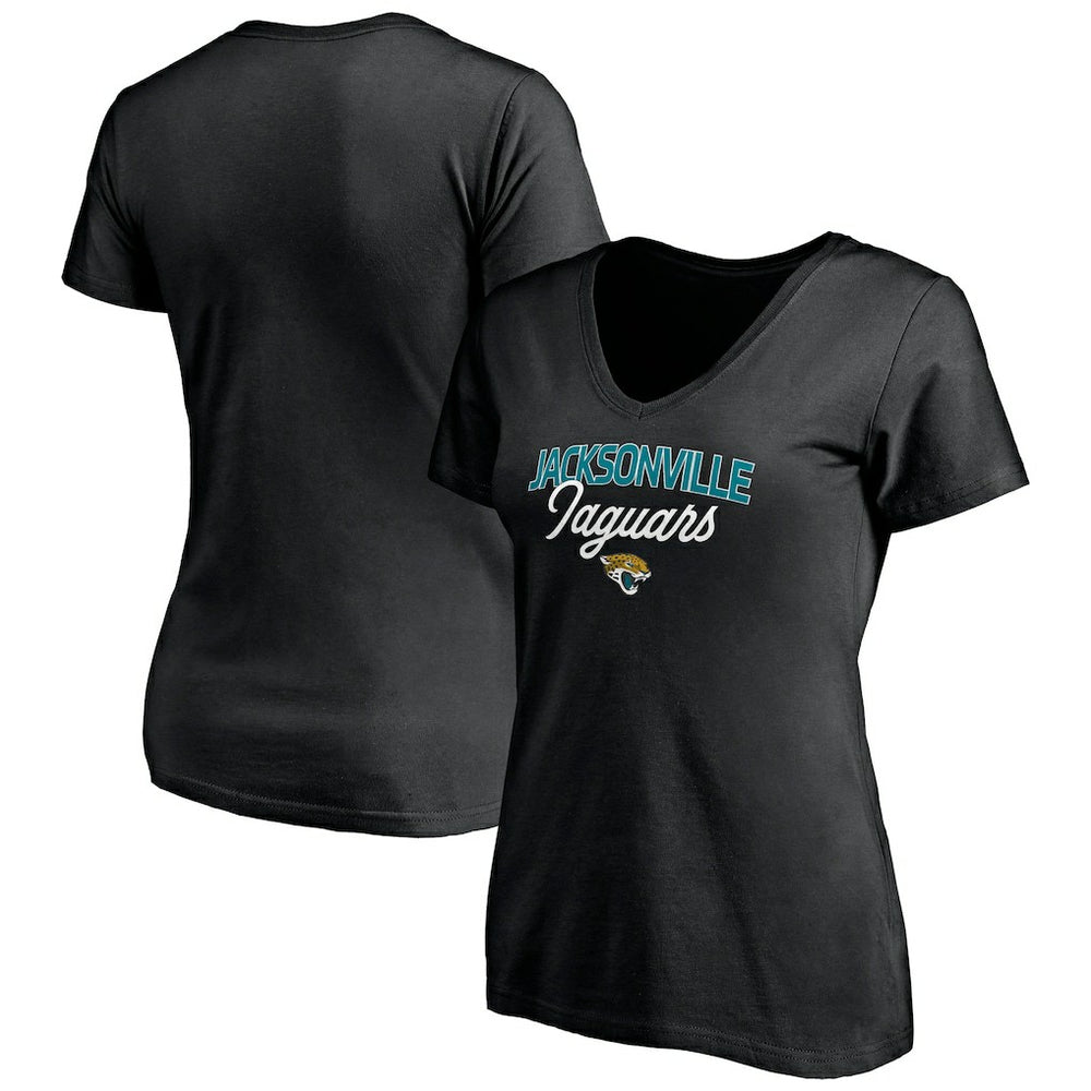 Jacksonville Jaguars Women's Depth Chart V-Neck T-Shirt Black - NFL