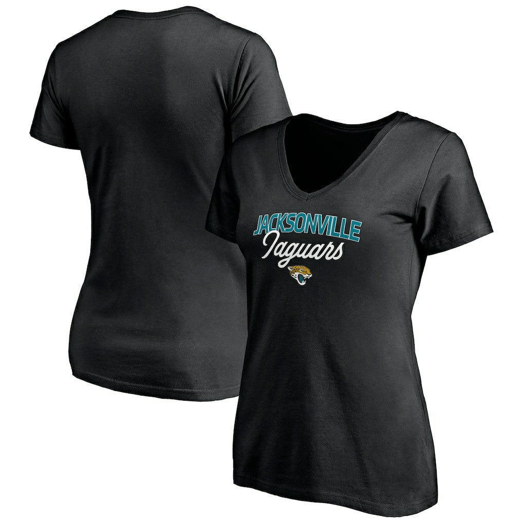Jacksonville Jaguars Women's Depth Chart V-Neck T-Shirt Black - NFL