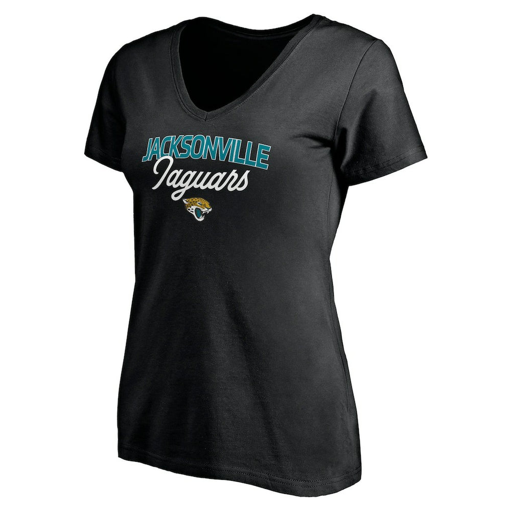 Jacksonville Jaguars Women's Depth Chart V-Neck T-Shirt Black - NFL