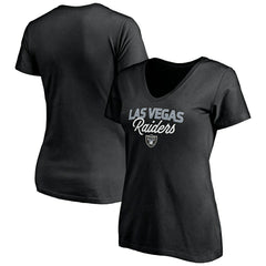 Las Vegas Raiders Women's Depth Chart V-Neck T-Shirt Black - NFL