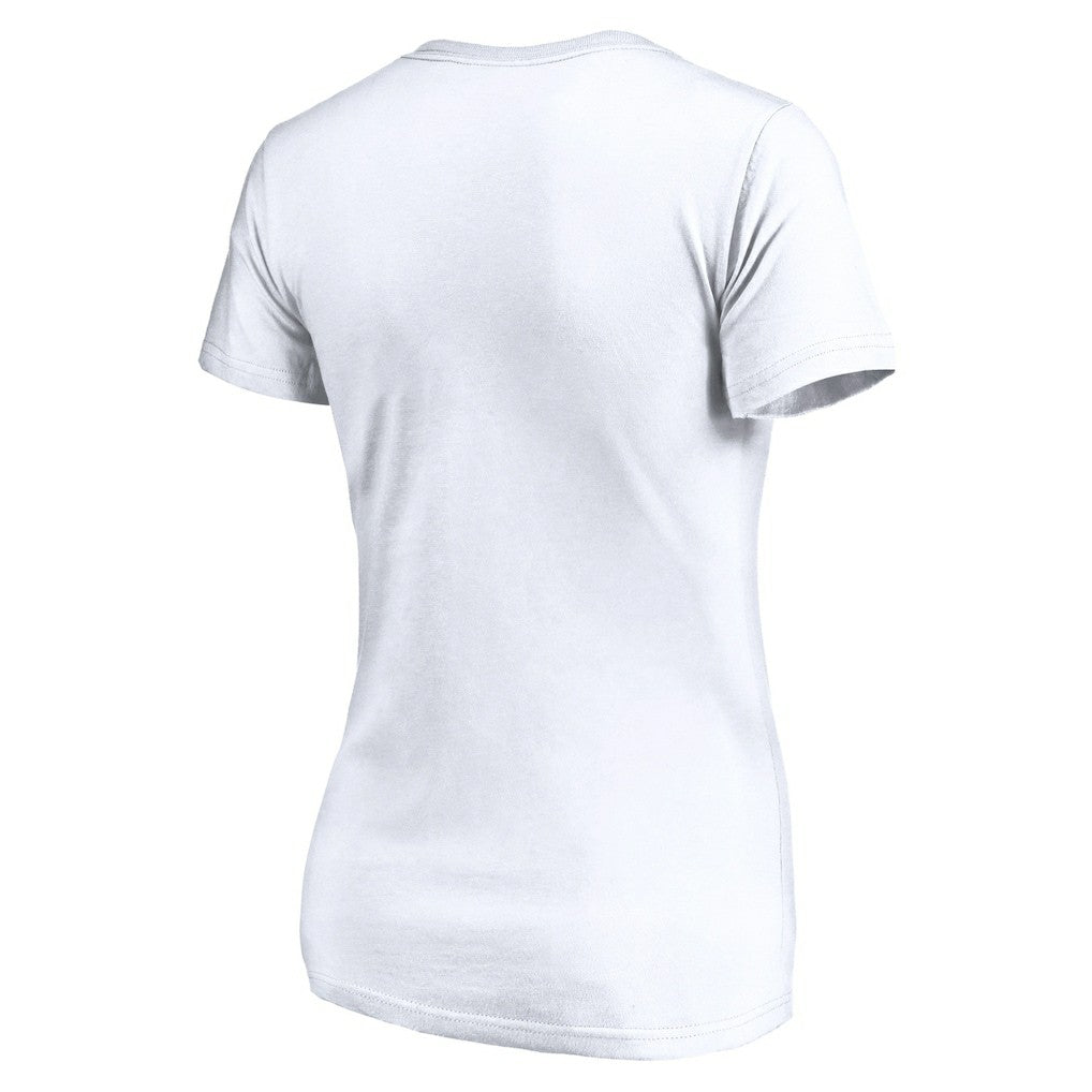 Miami Dolphins Women's Depth Chart V-Neck T-Shirt White - NFL