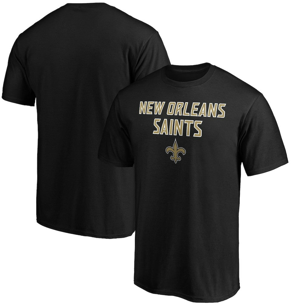 New Orleans Saints Game Day Stack T-Shirt Black - NFL
