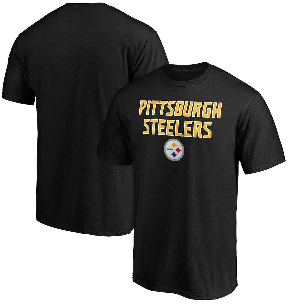 Pittsburgh Steelers Game Day Stack T-Shirt Black - NFL