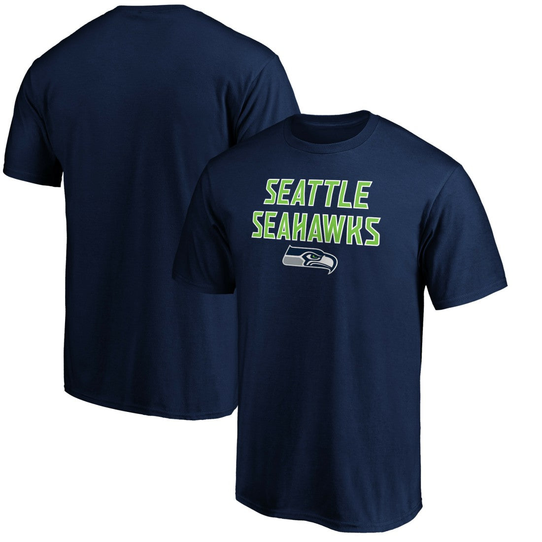 Seattle Seahawks Game Day Stack T-Shirt College Navy - NFL