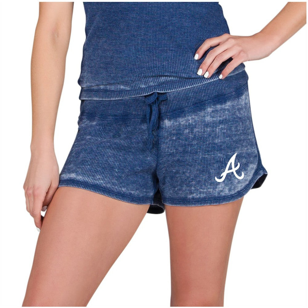 Atlanta Braves Concepts Sport Women's Resurgence Waffle Knit Shorts Clearance