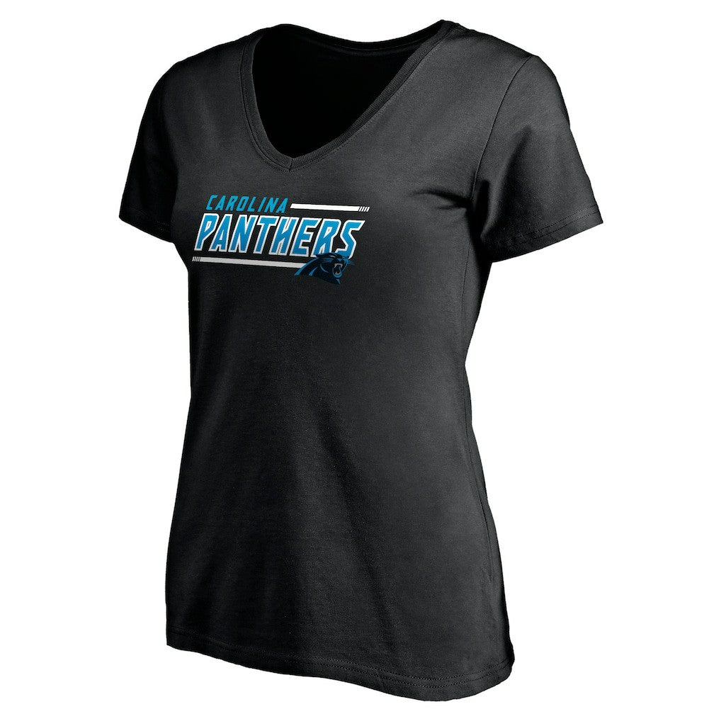 Carolina Panthers Women's Mascot In Bounds V-Neck T-Shirt Black - NFL