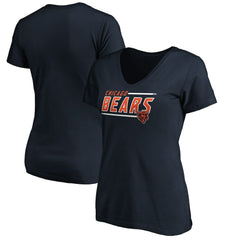 Chicago Bears Women's Mascot In Bounds V-Neck T-Shirt Navy - NFL