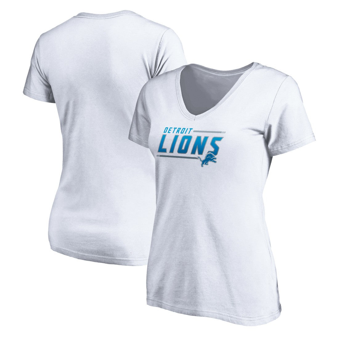 Detroit Lions Women's Mascot In Bounds V-Neck T-Shirt White - NFL