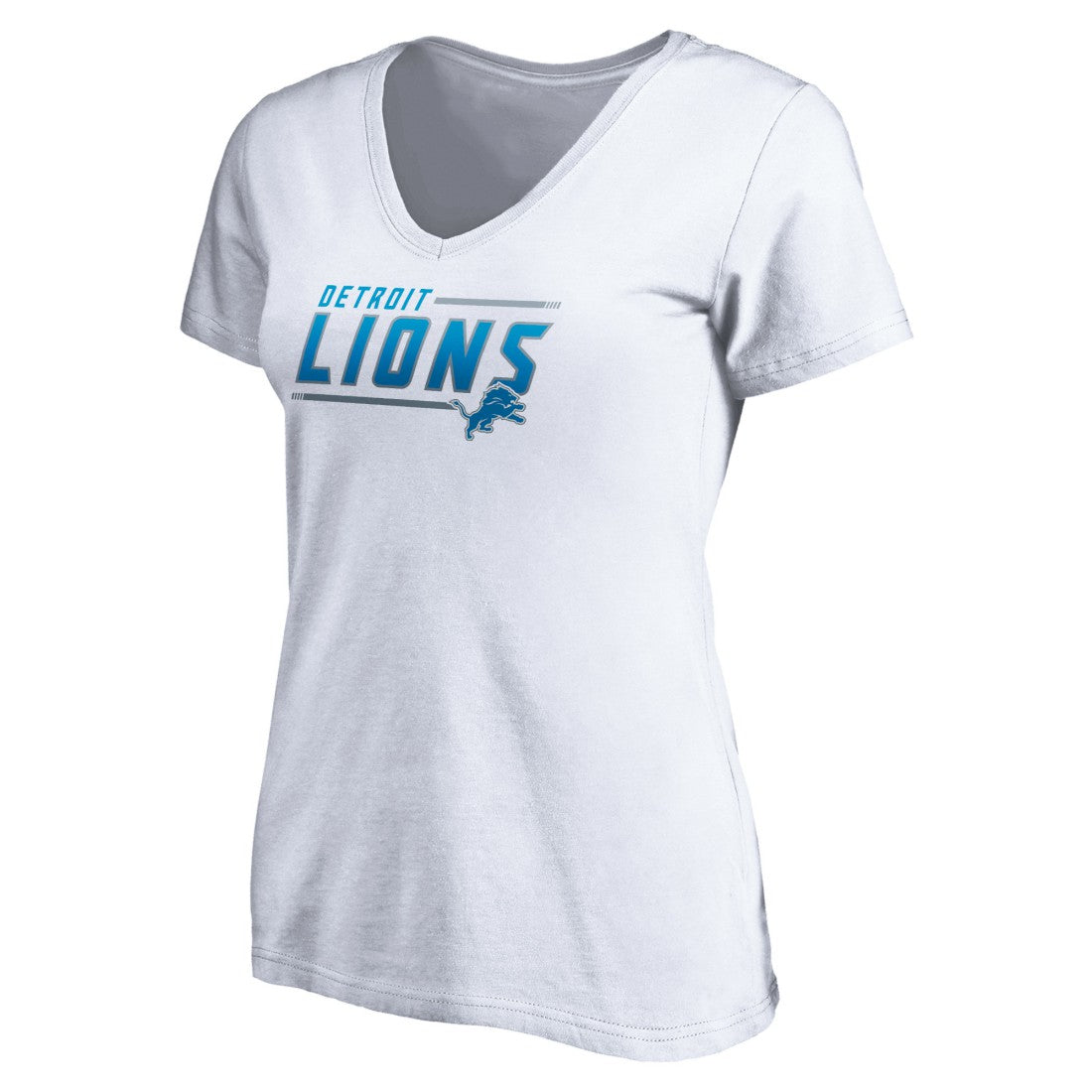 Detroit Lions Women's Mascot In Bounds V-Neck T-Shirt White - NFL