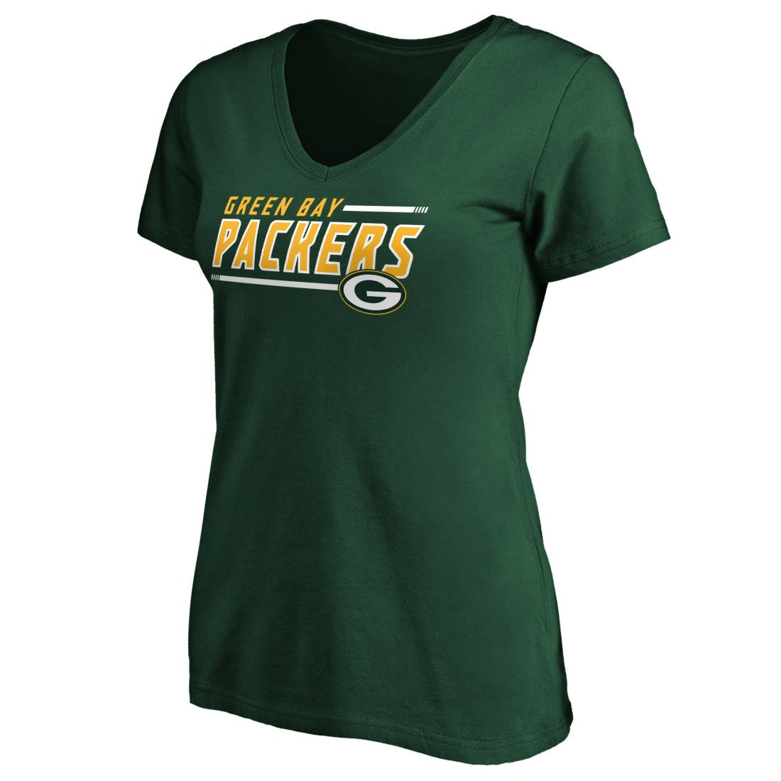 Green Bay Packers Women's Mascot In Bounds V-Neck T-Shirt Green - NFL