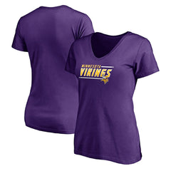 Minnesota Vikings Women's Mascot In Bounds V-Neck T-Shirt Purple - NFL