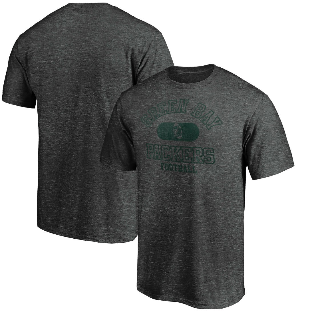 Green Bay Packers Varsity Issued Throwback T-Shirt Heather Charcoal - NFL