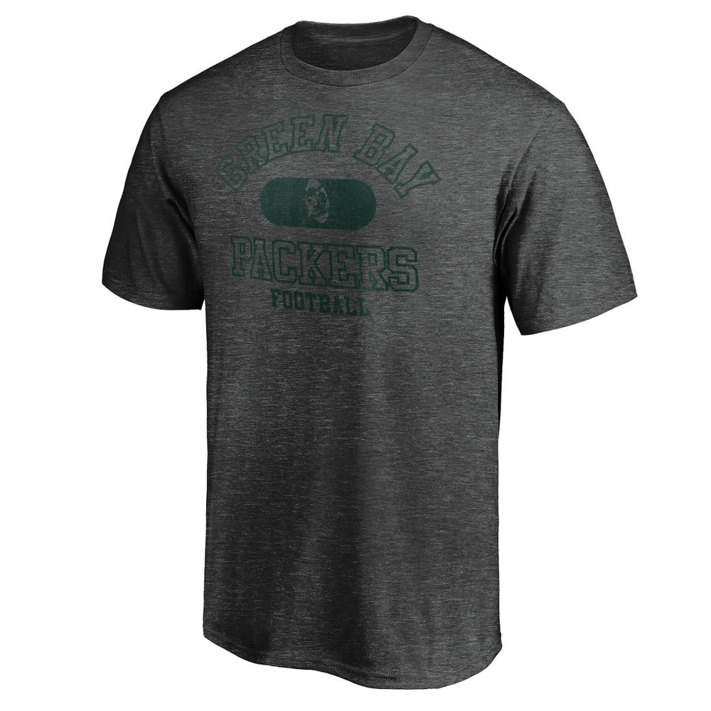 Green Bay Packers Varsity Issued Throwback T-Shirt Heather Charcoal - NFL