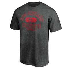 New England Patriots Varsity Issued Throwback T-Shirt Heather Charcoal - NFL