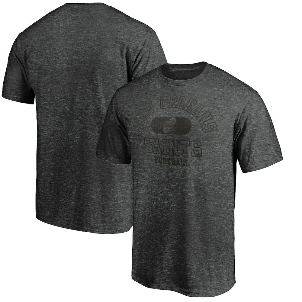 New Orleans Saints Varsity Issued Throwback T-Shirt Heather Charcoal - NFL
