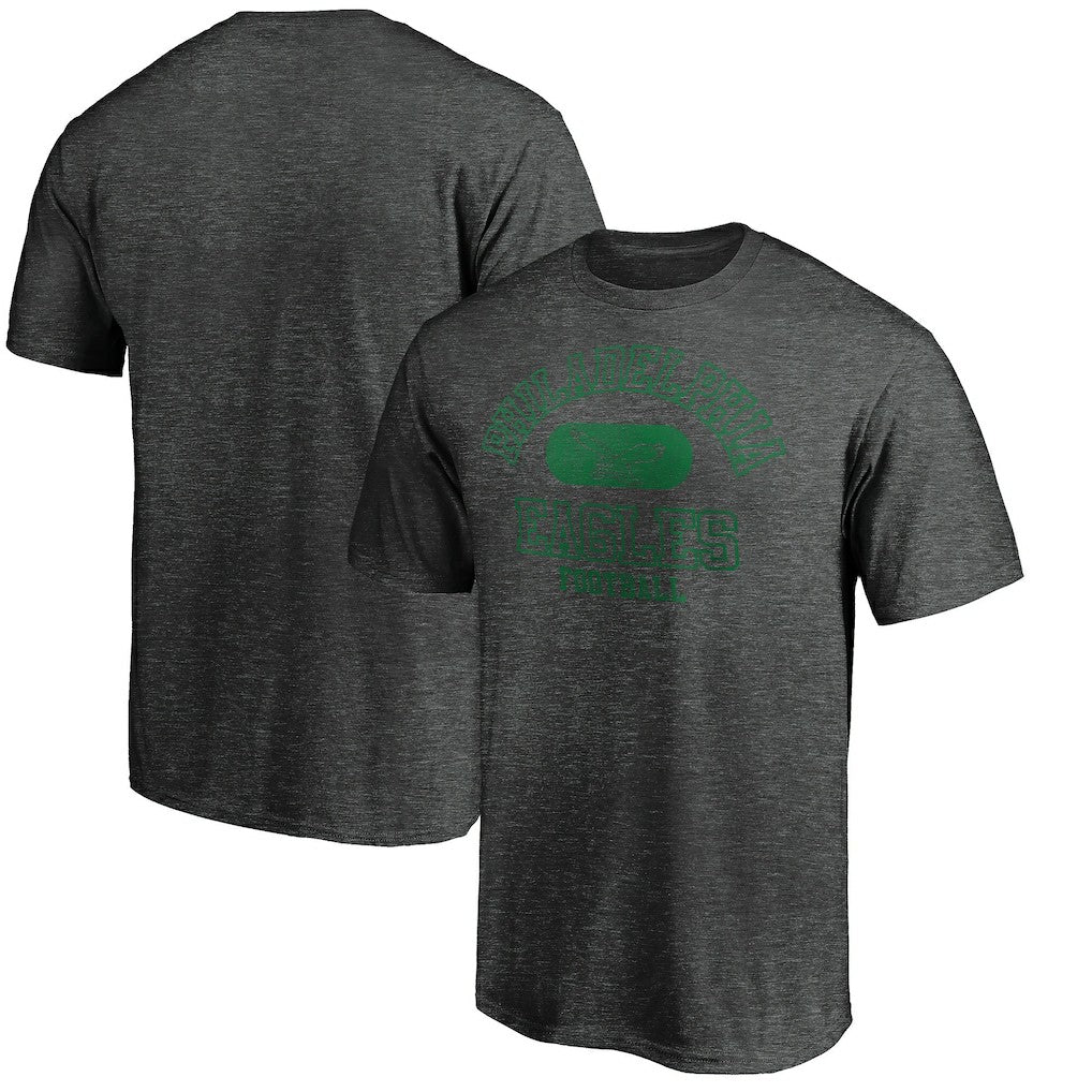 Philadelphia Eagles Varsity Issued Throwback T-Shirt Heather Charcoal - NFL