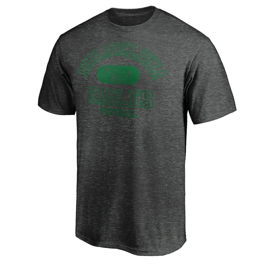 Philadelphia Eagles Varsity Issued Throwback T-Shirt Heather Charcoal - NFL