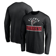 Atlanta Falcons Team Arch Knockout Long Sleeve T-Shirt Black - NFL
