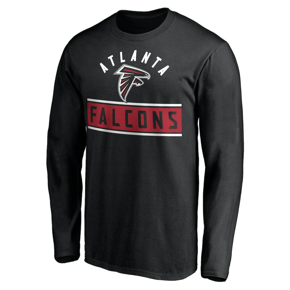 Atlanta Falcons Team Arch Knockout Long Sleeve T-Shirt Black - NFL