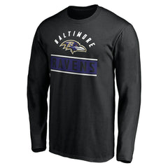 Baltimore Ravens Team Arch Knockout Long Sleeve T-Shirt Black - NFL