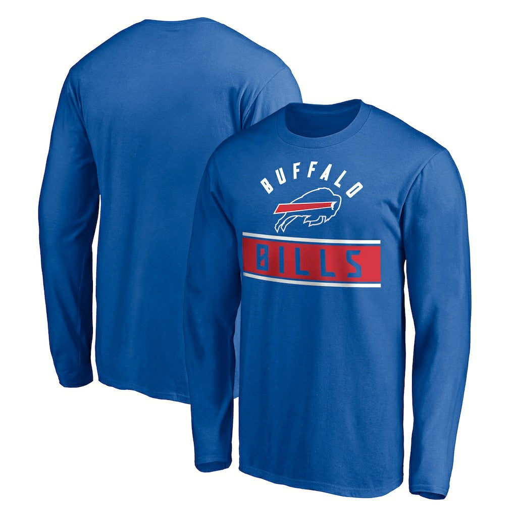 Buffalo Bills Team Arch Knockout Long Sleeve T-Shirt Royal - NFL
