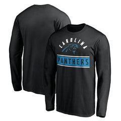 Carolina Panthers Team Arch Knockout Long Sleeve T-Shirt Black - NFL