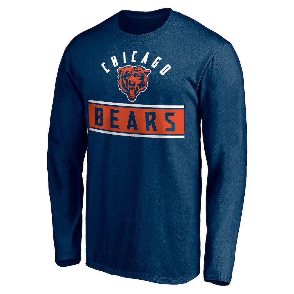 Chicago Bears Team Arch Knockout Long Sleeve T-Shirt Navy - NFL