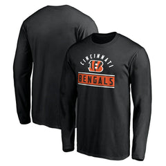 Cincinnati Bengals Team Arch Knockout Long Sleeve T-Shirt Black - NFL