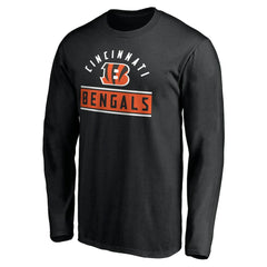 Cincinnati Bengals Team Arch Knockout Long Sleeve T-Shirt Black - NFL