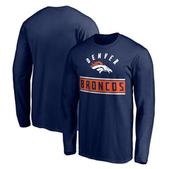 Denver Broncos Team Arch Knockout Long Sleeve T-Shirt Navy - NFL
