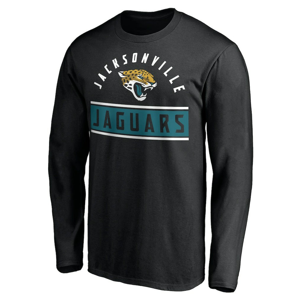 Jacksonville Jaguars Team Arch Knockout Long Sleeve T-Shirt Black - NFL