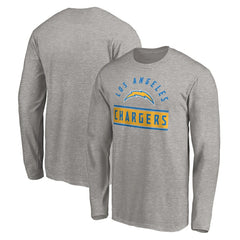 Los Angeles Chargers Team Arch Knockout Long Sleeve T-Shirt Heather Gray - NFL