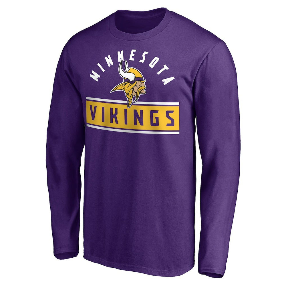 Minnesota Vikings Team Arch Knockout Long Sleeve T-Shirt Purple - NFL