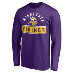 Minnesota Vikings Team Arch Knockout Long Sleeve T-Shirt Purple - NFL