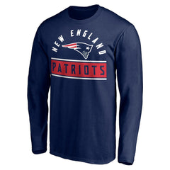 New England Patriots Team Arch Knockout Long Sleeve T-Shirt Navy - NFL