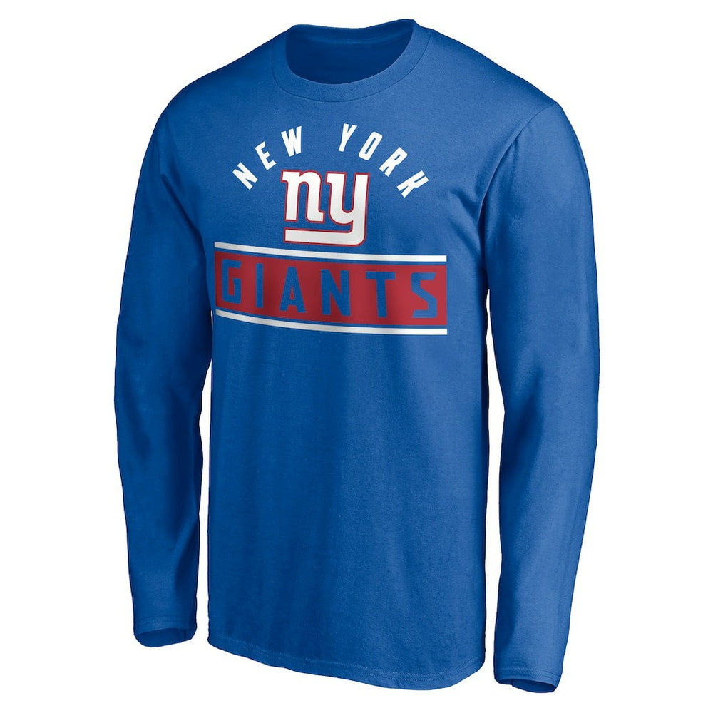 New York Giants Team Arch Knockout Long Sleeve T-Shirt Royal - NFL
