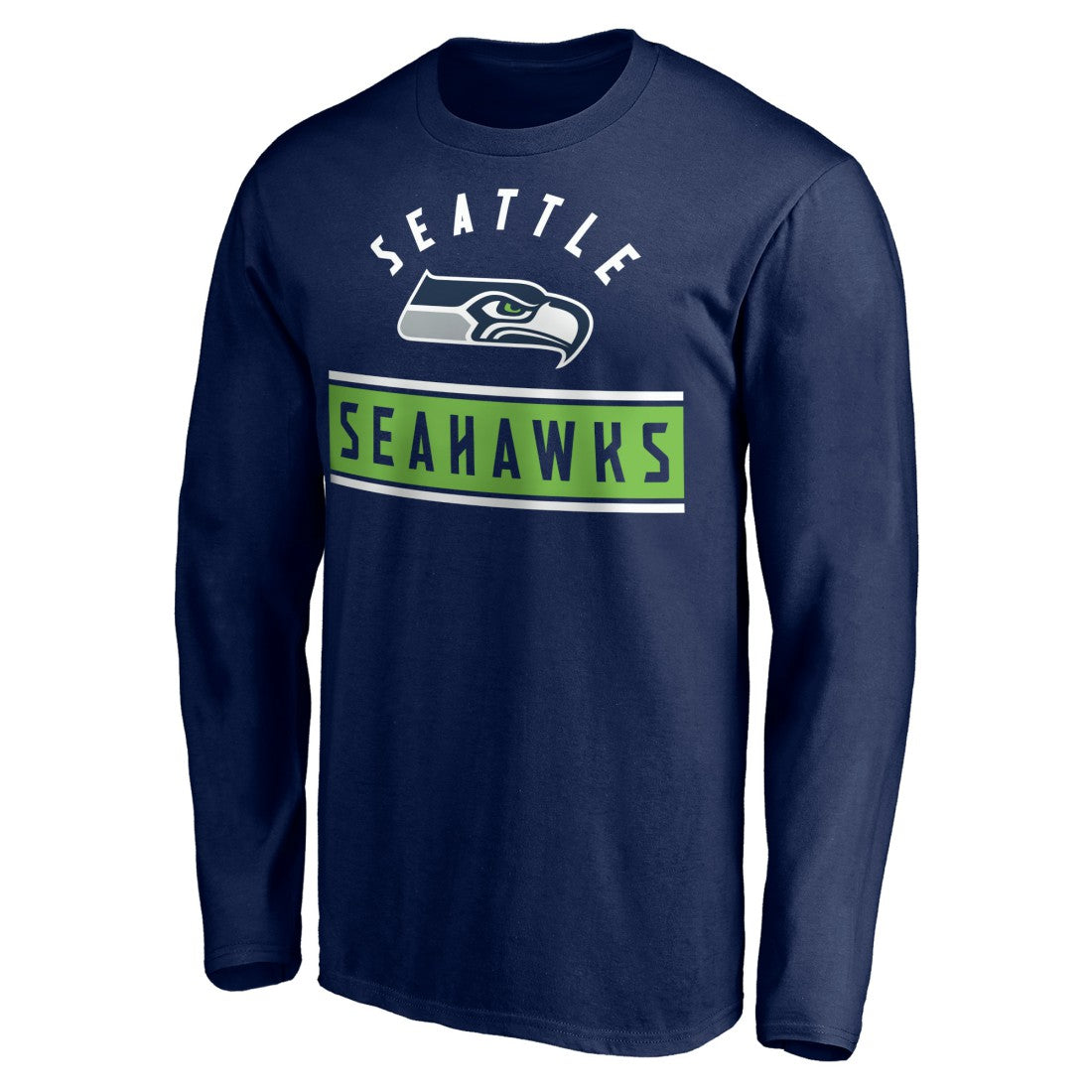 Seattle Seahawks Team Arch Knockout Long Sleeve T-Shirt College Navy - NFL