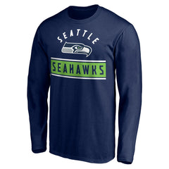 Seattle Seahawks Team Arch Knockout Long Sleeve T-Shirt College Navy - NFL