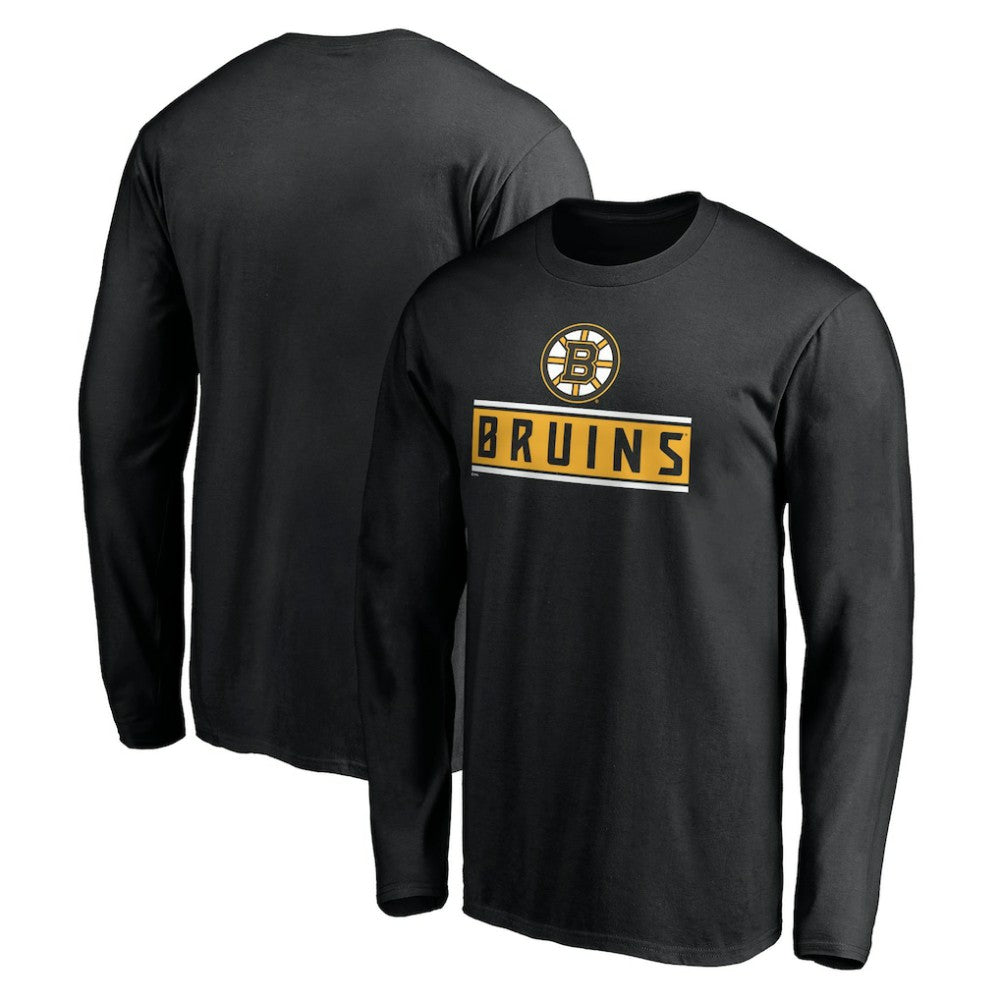 Boston Bruins Team Arch Knockout Long Sleeve T-Shirt Black