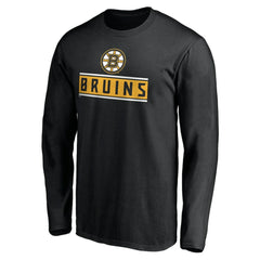 Boston Bruins Team Arch Knockout Long Sleeve T-Shirt Black