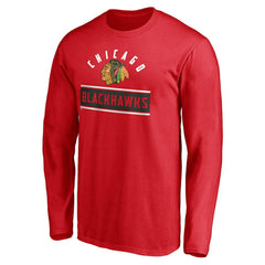 Chicago Blackhawks Team Arch Knockout Long Sleeve T-Shirt Red