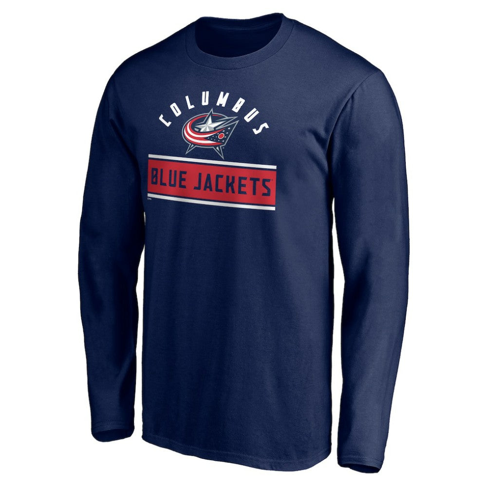 Columbus Blue Jackets - Team Arch Knockout Long Sleeve T-Shirt Navy