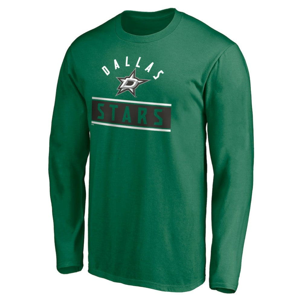 Dallas Stars - Team Arch Knockout Long Sleeve T-Shirt Kelly Green