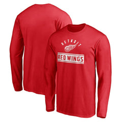 Detroit Red Wings - Team Arch Knockout Long Sleeve T-Shirt Red