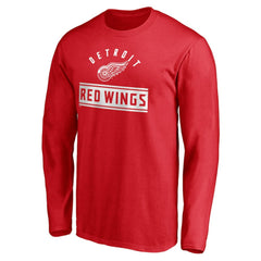 Detroit Red Wings - Team Arch Knockout Long Sleeve T-Shirt Red