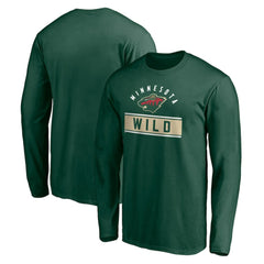 Minnesota Wild - Team Arch Knockout Long Sleeve T-Shirt Green