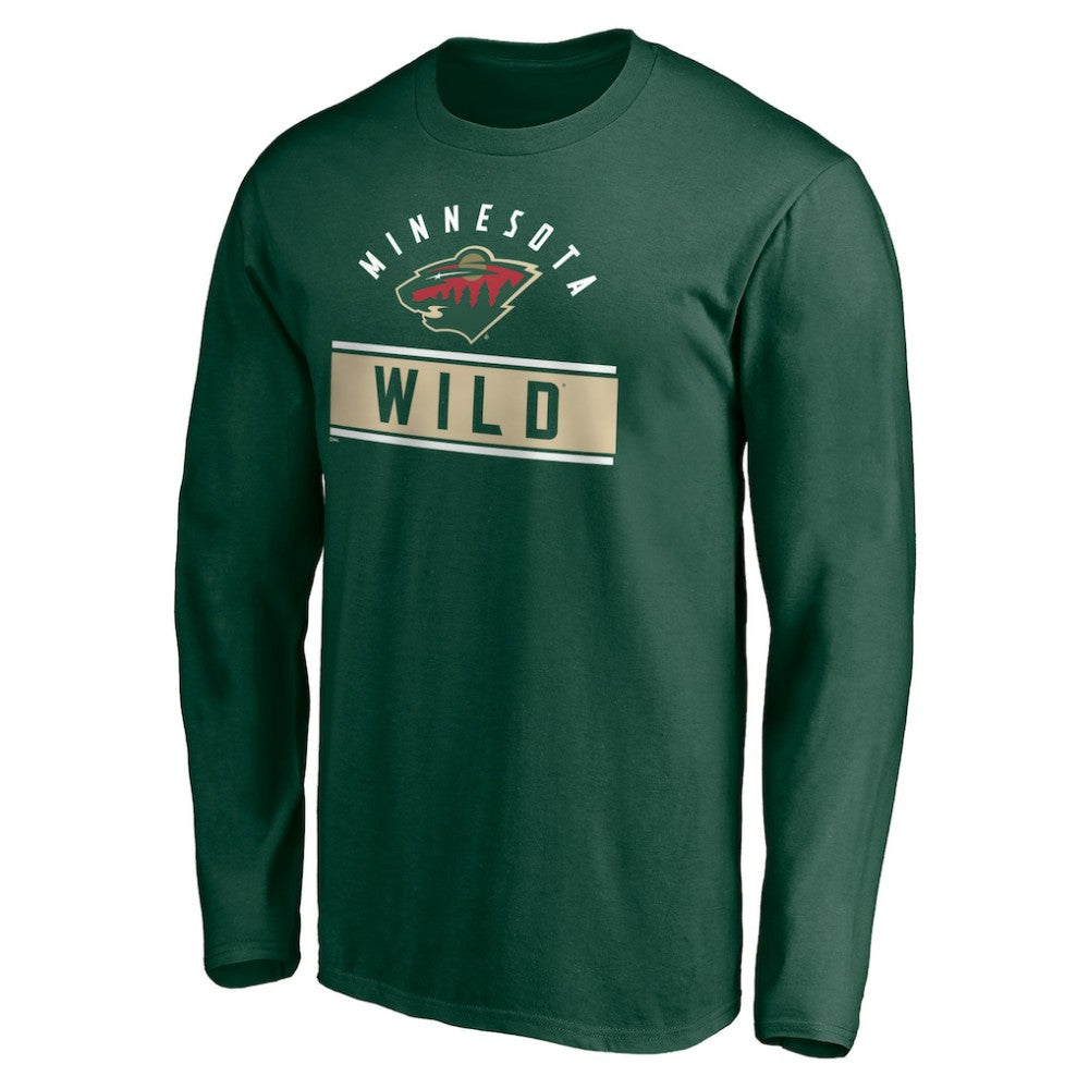 Minnesota Wild - Team Arch Knockout Long Sleeve T-Shirt Green