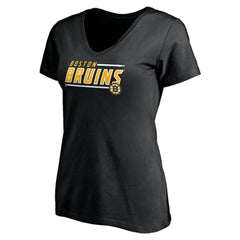 Boston Bruins Women's Mascot In Bounds V-Neck T-Shirt Black